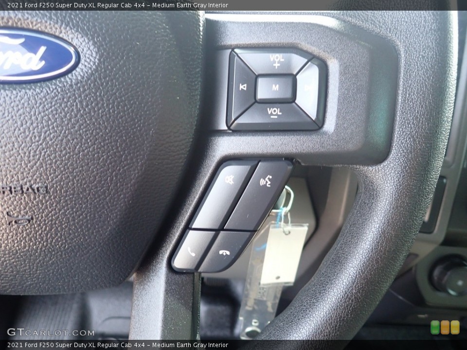 Medium Earth Gray Interior Steering Wheel for the 2021 Ford F250 Super Duty XL Regular Cab 4x4 #146153019