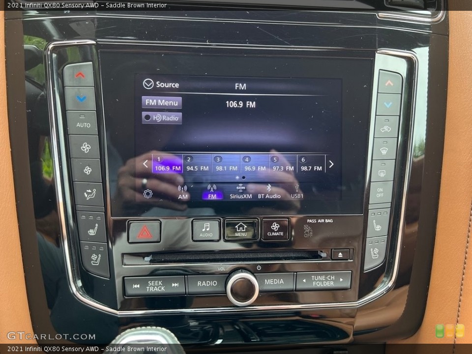 Saddle Brown Interior Controls for the 2021 Infiniti QX80 Sensory AWD #146154267