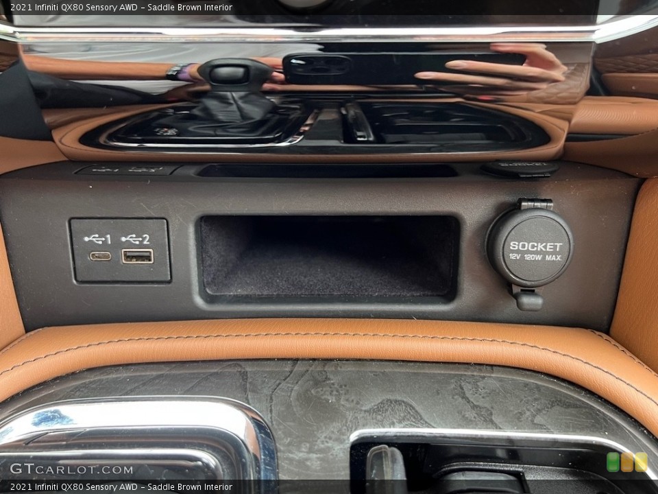 Saddle Brown Interior Controls for the 2021 Infiniti QX80 Sensory AWD #146154336