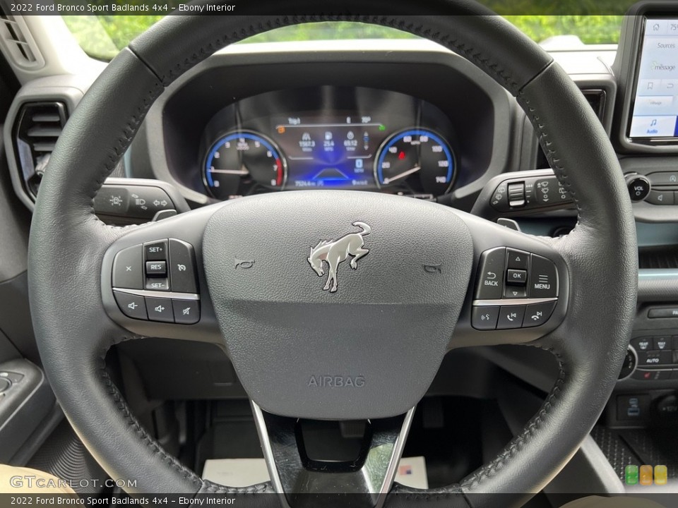 Ebony Interior Steering Wheel for the 2022 Ford Bronco Sport Badlands 4x4 #146155647