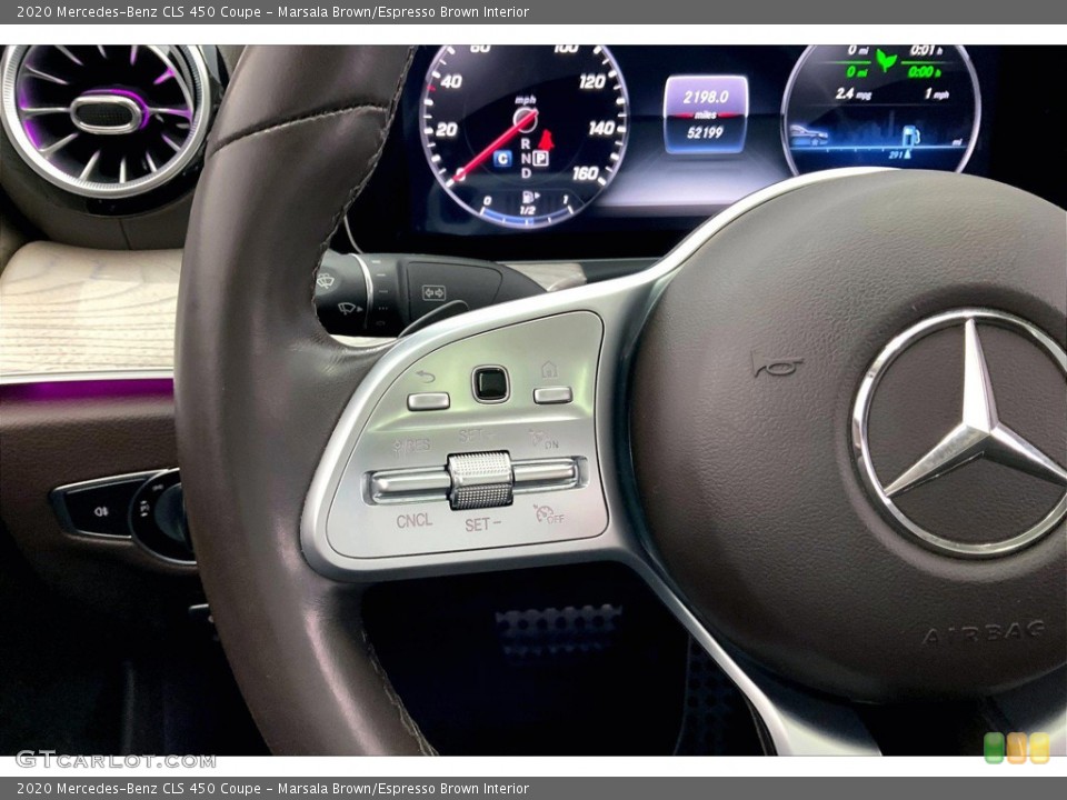 Marsala Brown/Espresso Brown Interior Steering Wheel for the 2020 Mercedes-Benz CLS 450 Coupe #146155950