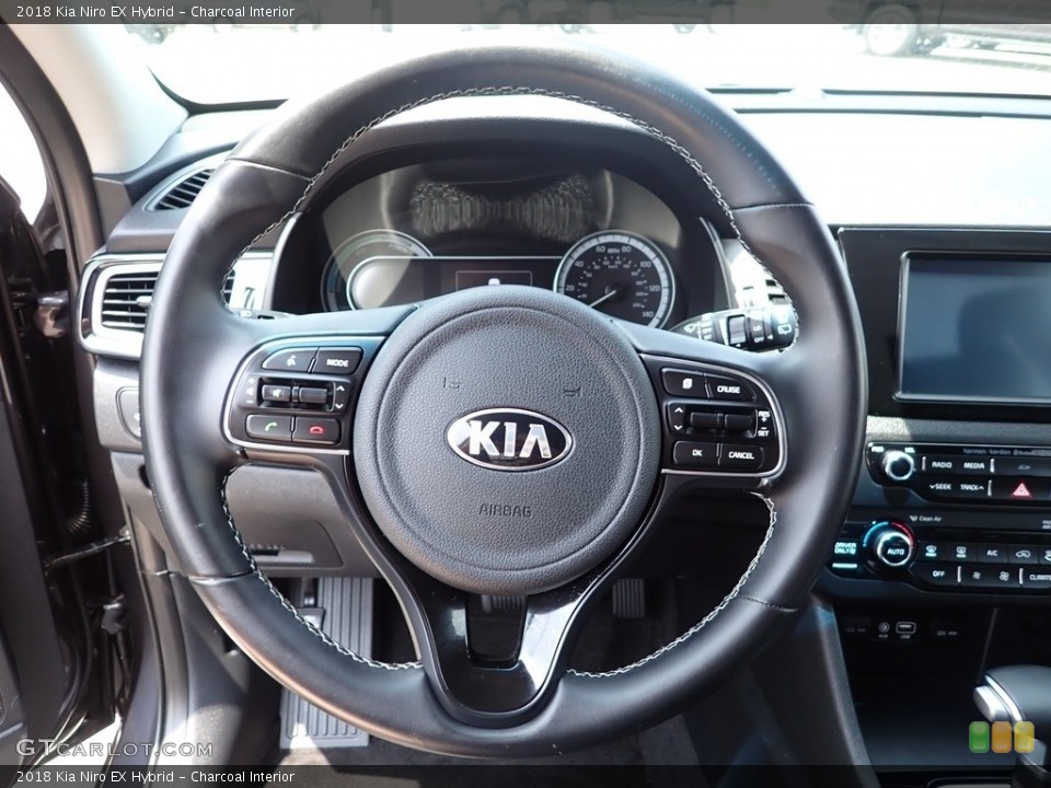 Charcoal Interior Steering Wheel for the 2018 Kia Niro EX Hybrid #146157255