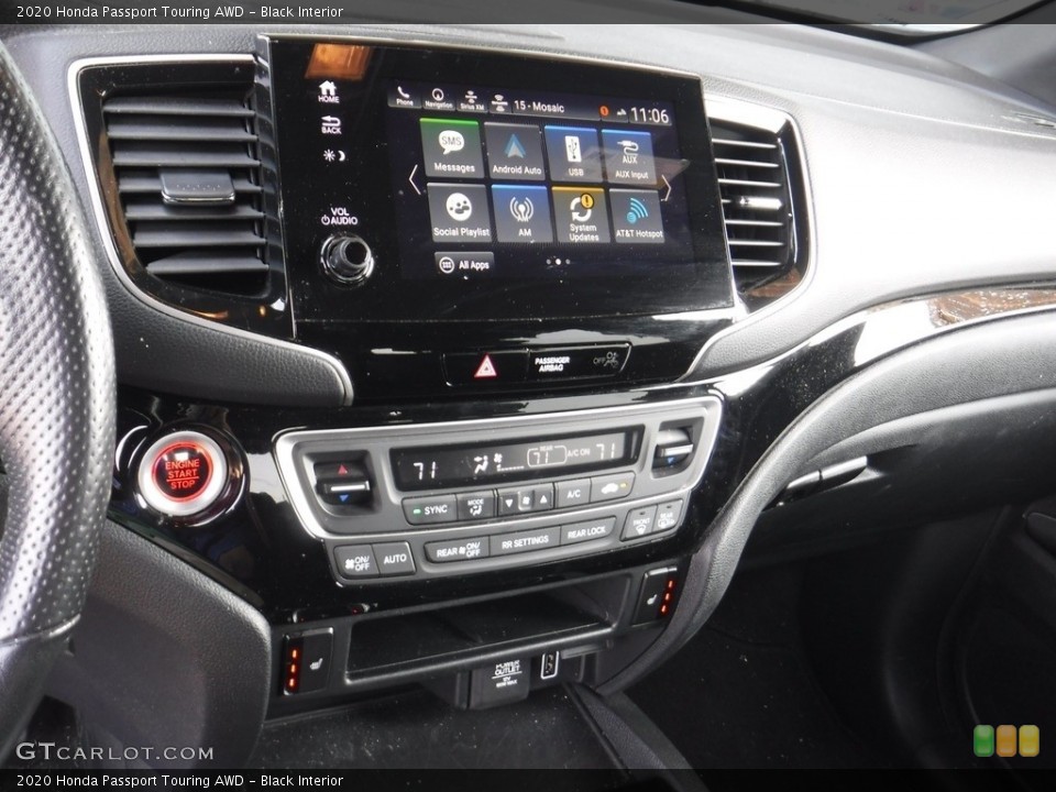 Black Interior Controls for the 2020 Honda Passport Touring AWD #146157620