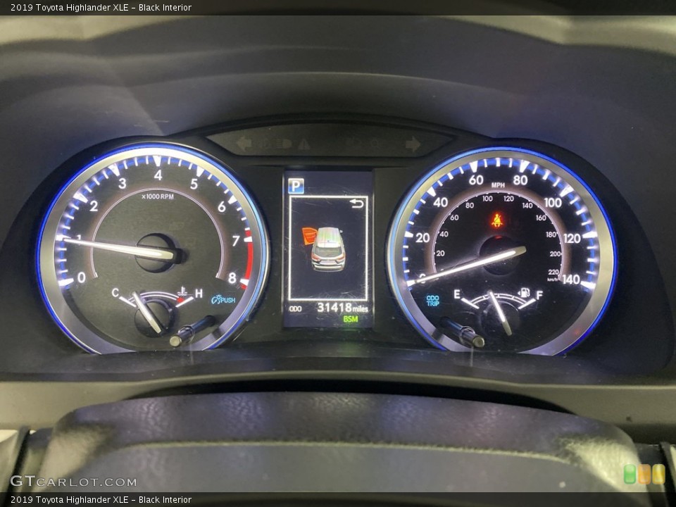 Black Interior Gauges for the 2019 Toyota Highlander XLE #146158284