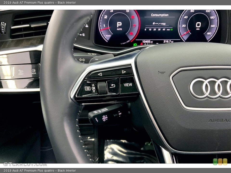 Black Interior Steering Wheel for the 2019 Audi A7 Premium Plus quattro #146159373