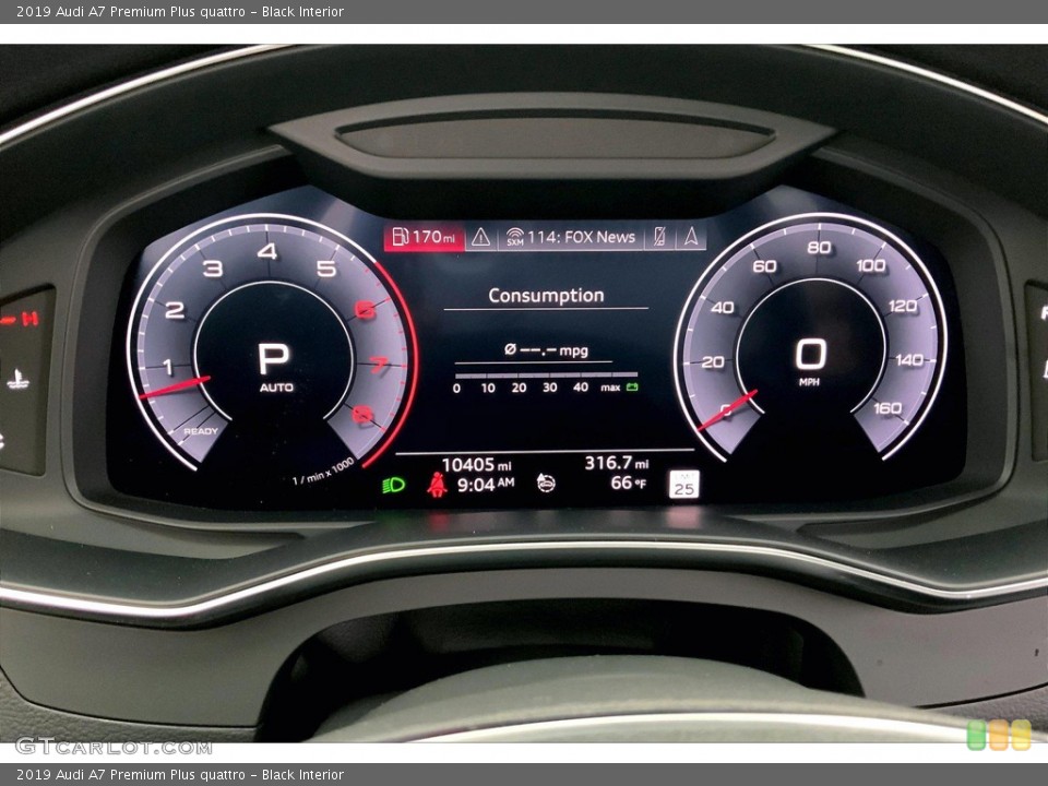 Black Interior Gauges for the 2019 Audi A7 Premium Plus quattro #146159427