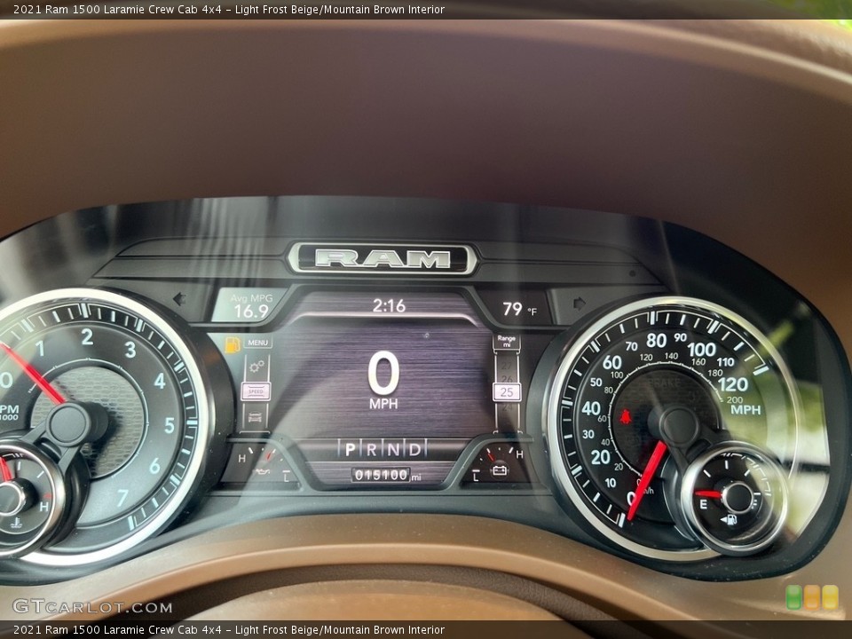 Light Frost Beige/Mountain Brown Interior Gauges for the 2021 Ram 1500 Laramie Crew Cab 4x4 #146159625