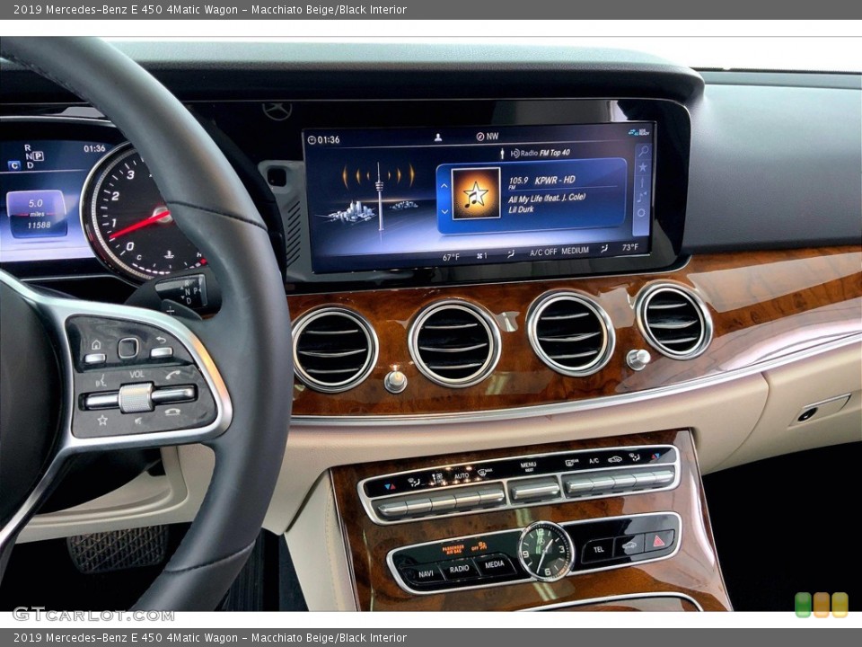 Macchiato Beige/Black Interior Controls for the 2019 Mercedes-Benz E 450 4Matic Wagon #146160672