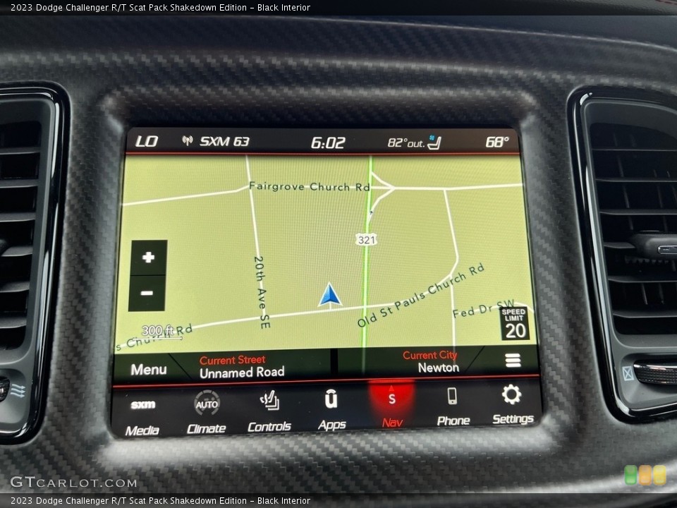 Black Interior Navigation for the 2023 Dodge Challenger R/T Scat Pack Shakedown Edition #146161140