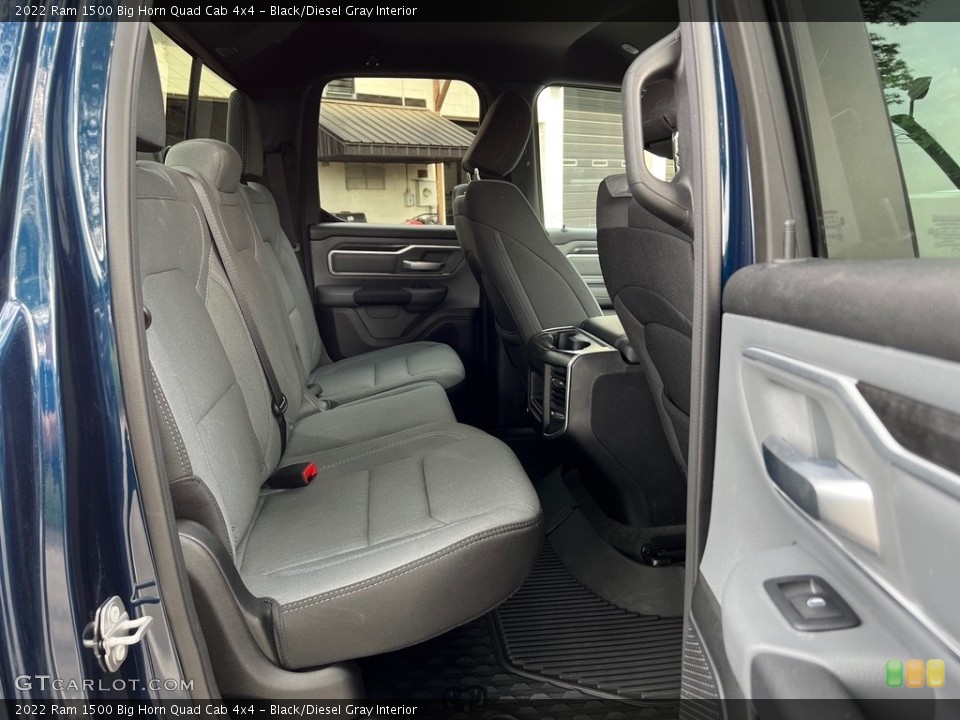 Black/Diesel Gray Interior Rear Seat for the 2022 Ram 1500 Big Horn Quad Cab 4x4 #146161712