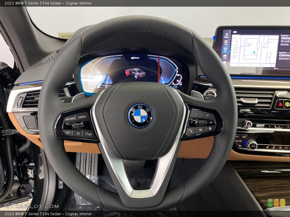 Cognac Interior Steering Wheel for the 2023 BMW 5 Series 530e Sedan #146161725