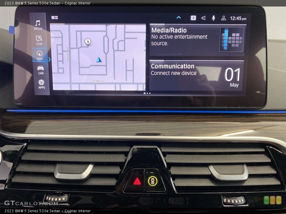 Cognac Interior Navigation for the 2023 BMW 5 Series 530e Sedan #146161821