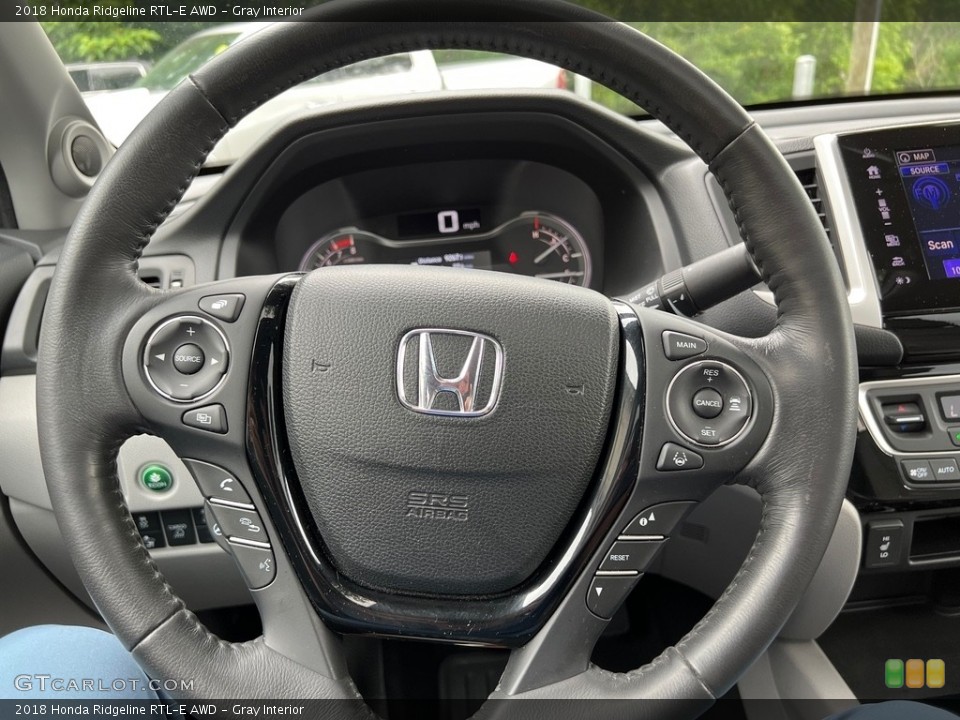 Gray Interior Steering Wheel for the 2018 Honda Ridgeline RTL-E AWD #146162505