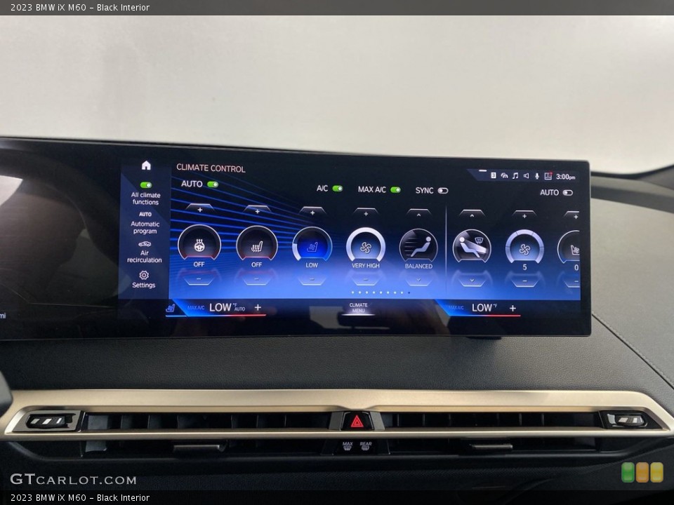 Black Interior Controls for the 2023 BMW iX M60 #146162568