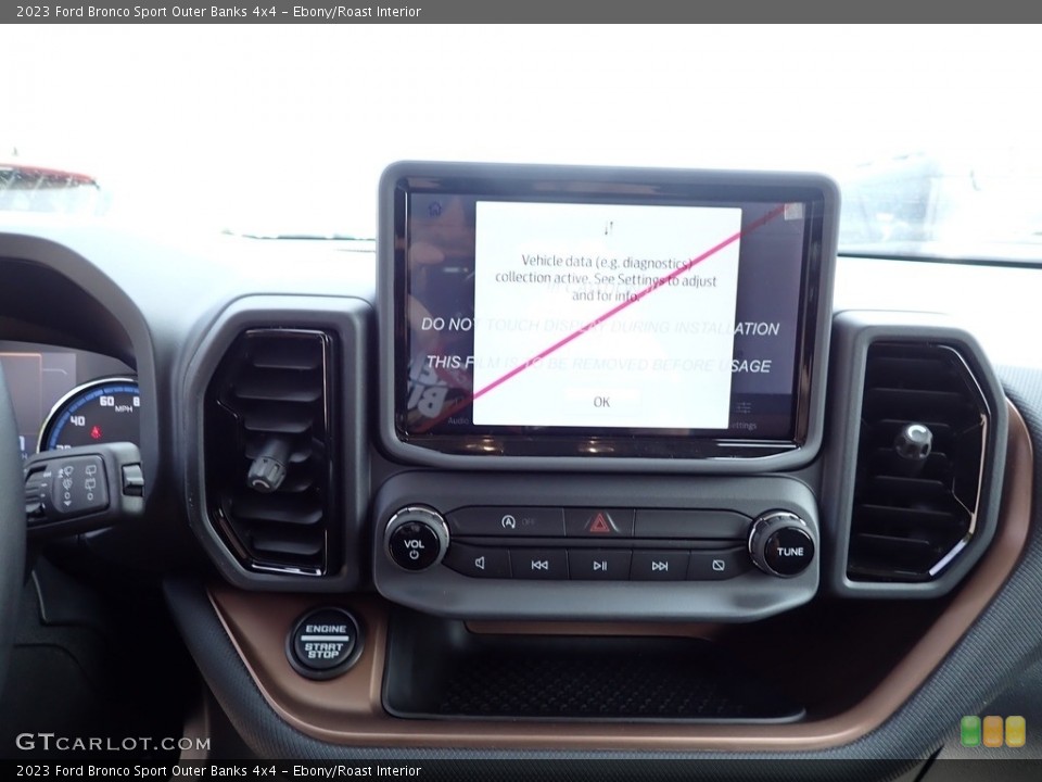 Ebony/Roast Interior Controls for the 2023 Ford Bronco Sport Outer Banks 4x4 #146163477