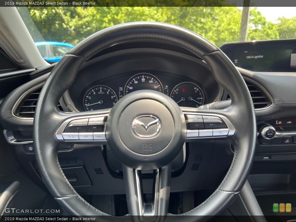 Black Interior Steering Wheel for the 2019 Mazda MAZDA3 Select Sedan #146164809