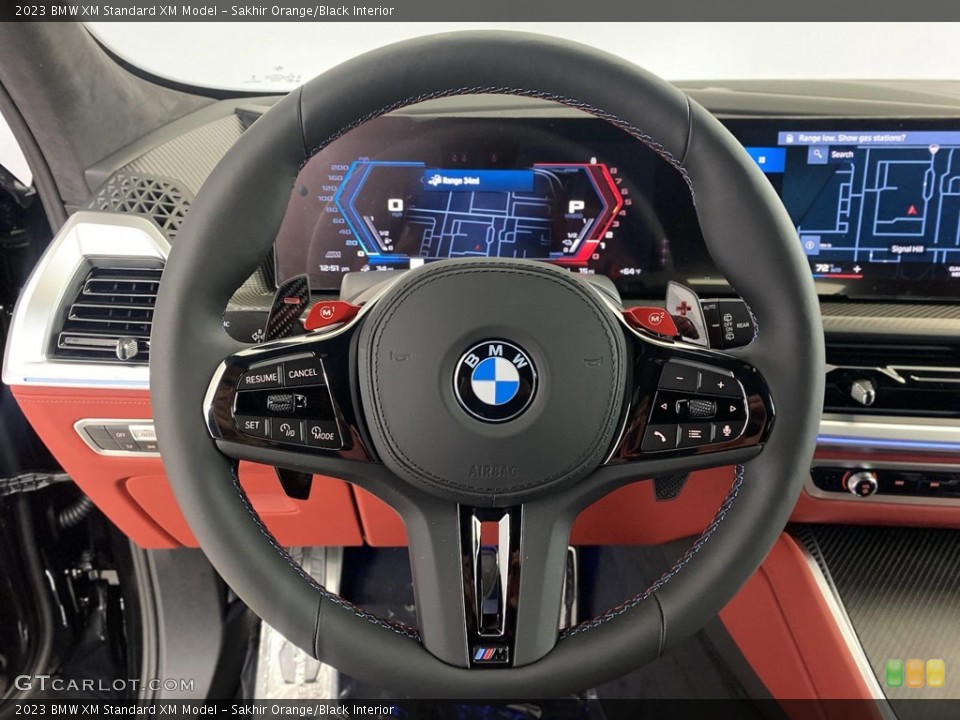 Sakhir Orange/Black Interior Steering Wheel for the 2023 BMW XM  #146164857