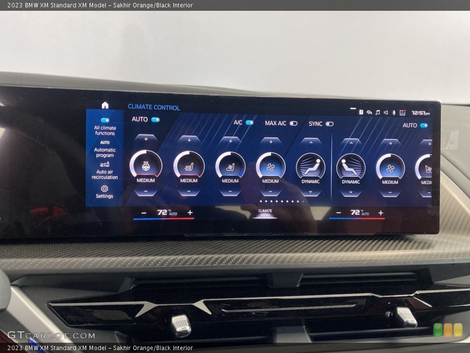 Sakhir Orange/Black Interior Controls for the 2023 BMW XM  #146165034