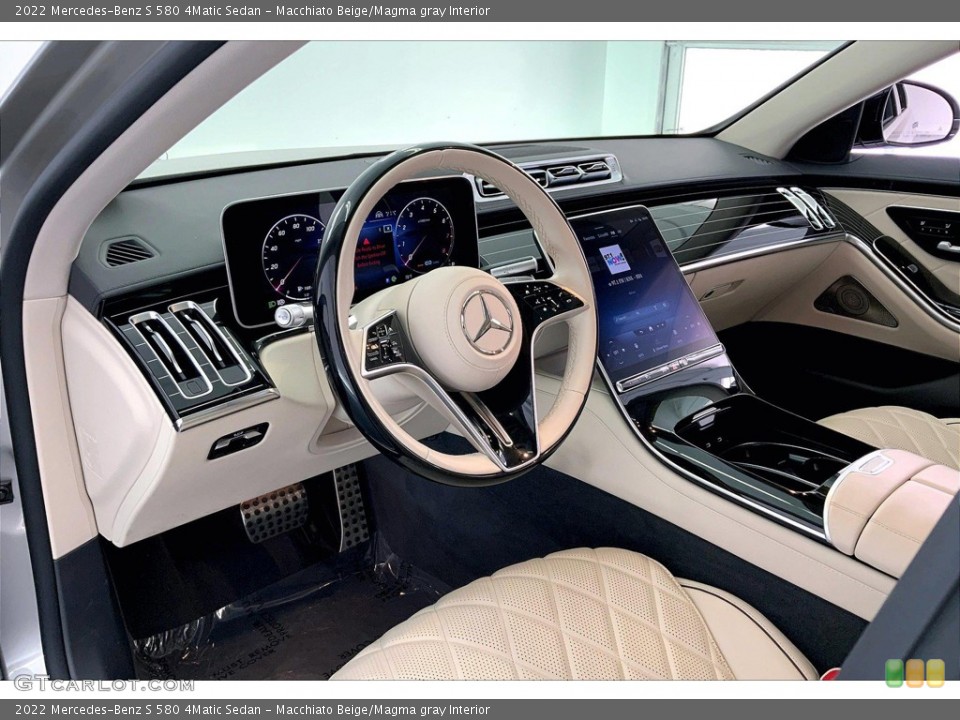 Macchiato Beige/Magma gray Interior Front Seat for the 2022 Mercedes-Benz S 580 4Matic Sedan #146165127