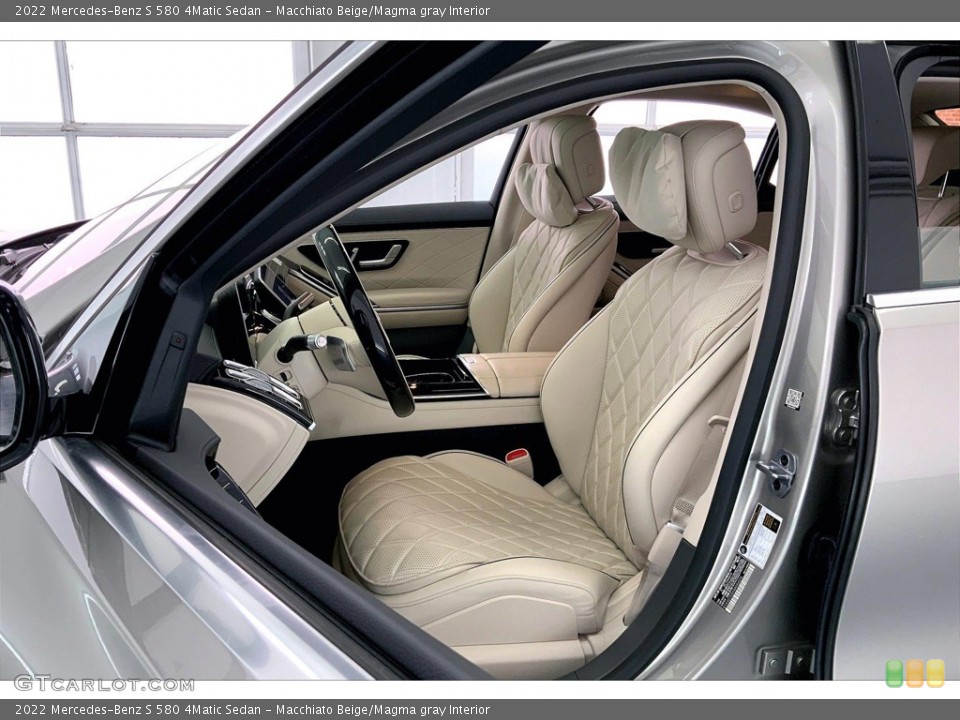 Macchiato Beige/Magma gray Interior Front Seat for the 2022 Mercedes-Benz S 580 4Matic Sedan #146165244