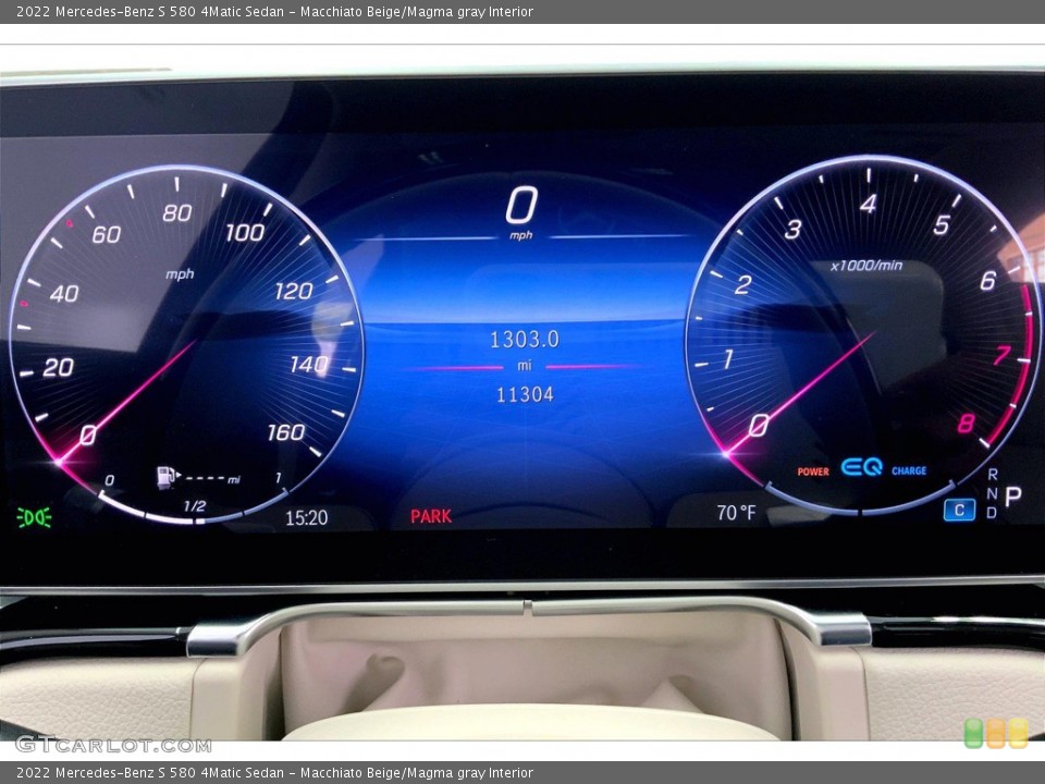 Macchiato Beige/Magma gray Interior Gauges for the 2022 Mercedes-Benz S 580 4Matic Sedan #146165364