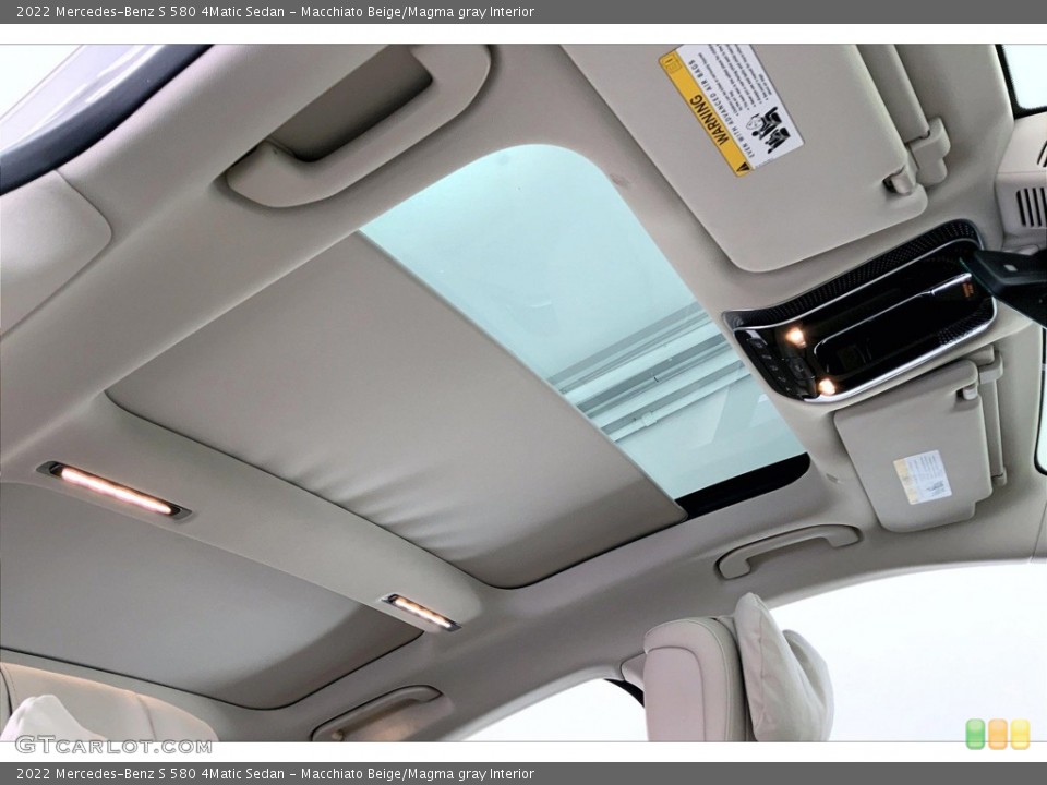Macchiato Beige/Magma gray Interior Sunroof for the 2022 Mercedes-Benz S 580 4Matic Sedan #146165406