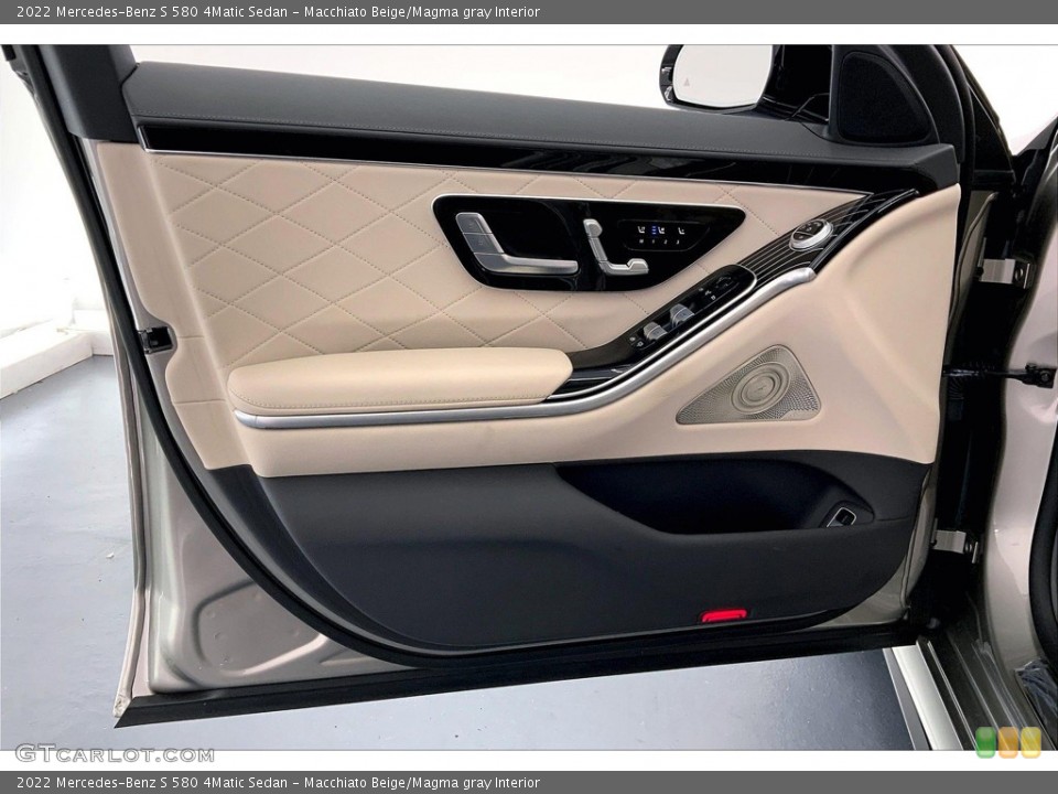 Macchiato Beige/Magma gray Interior Door Panel for the 2022 Mercedes-Benz S 580 4Matic Sedan #146165428