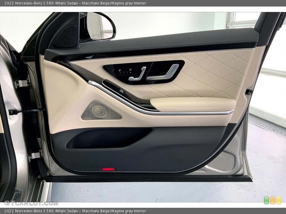 Macchiato Beige/Magma gray Interior Door Panel for the 2022 Mercedes-Benz S 580 4Matic Sedan #146165460