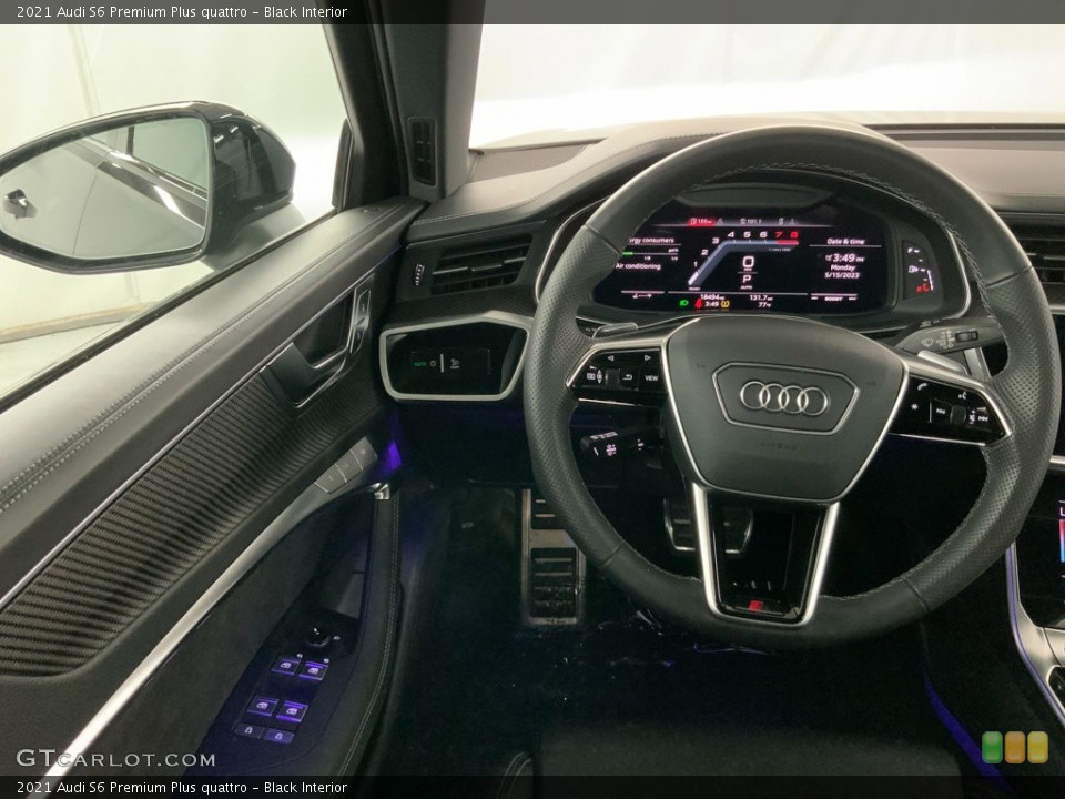 Black Interior Steering Wheel for the 2021 Audi S6 Premium Plus quattro #146166168