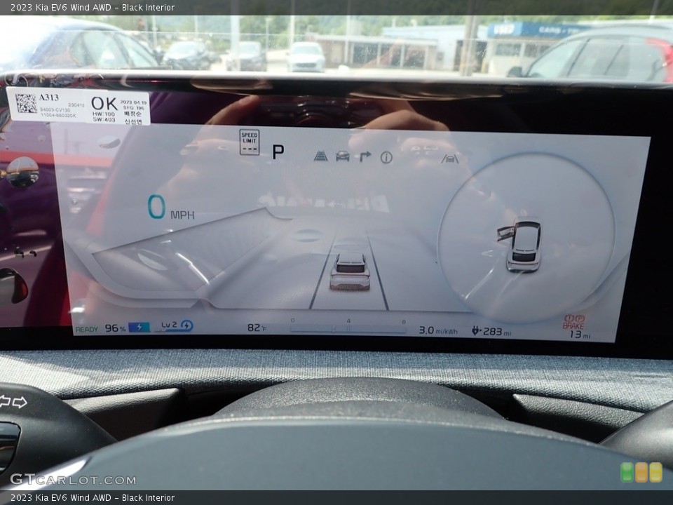 Black Interior Controls for the 2023 Kia EV6 Wind AWD #146166483