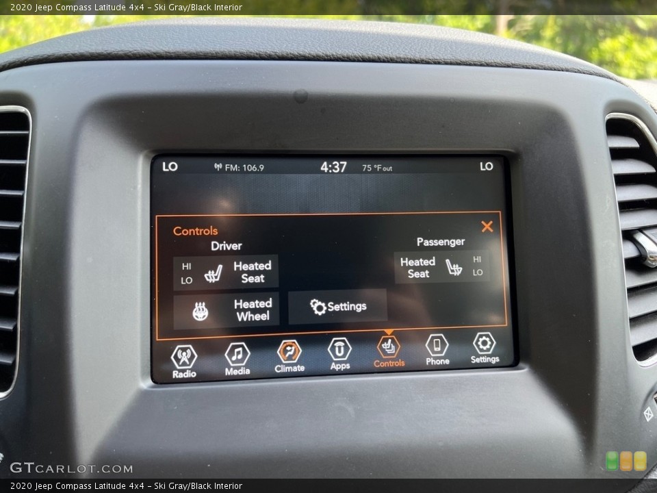 Ski Gray/Black Interior Controls for the 2020 Jeep Compass Latitude 4x4 #146167200