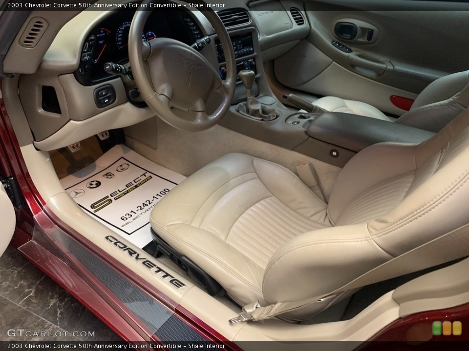 Shale Interior Front Seat for the 2003 Chevrolet Corvette 50th Anniversary Edition Convertible #146167659