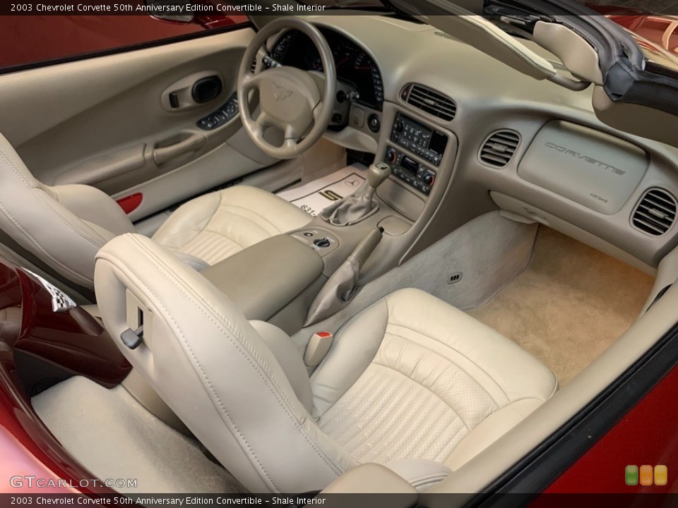 Shale Interior Front Seat for the 2003 Chevrolet Corvette 50th Anniversary Edition Convertible #146167700