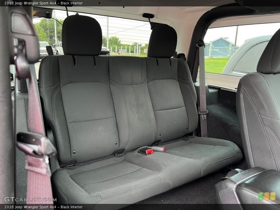 Black Interior Rear Seat for the 2018 Jeep Wrangler Sport 4x4 #146167875