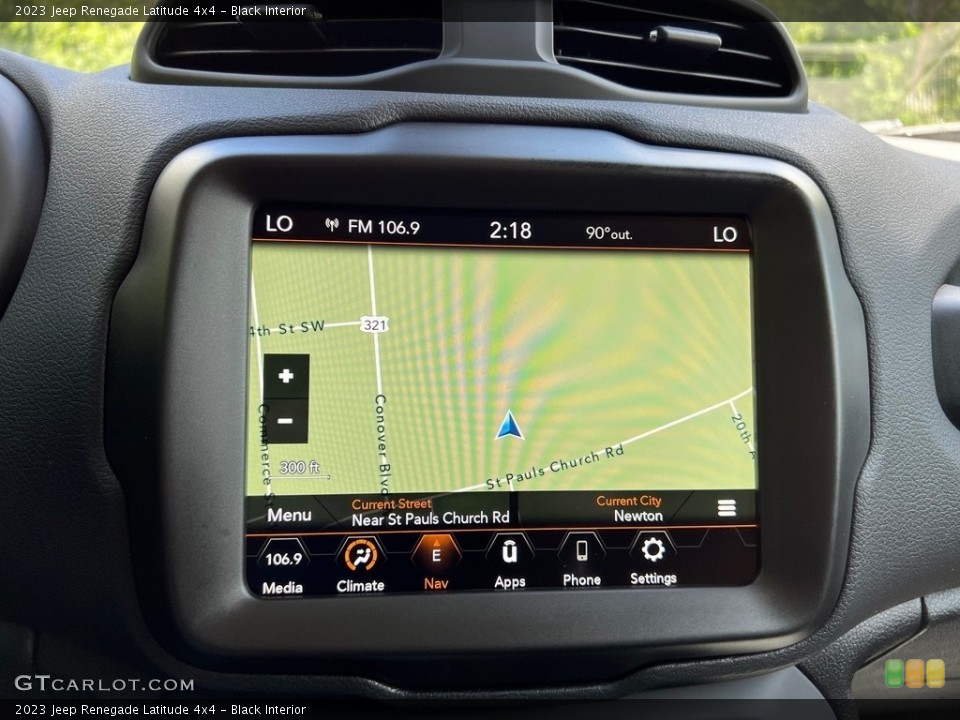 Black Interior Navigation for the 2023 Jeep Renegade Latitude 4x4 #146172081