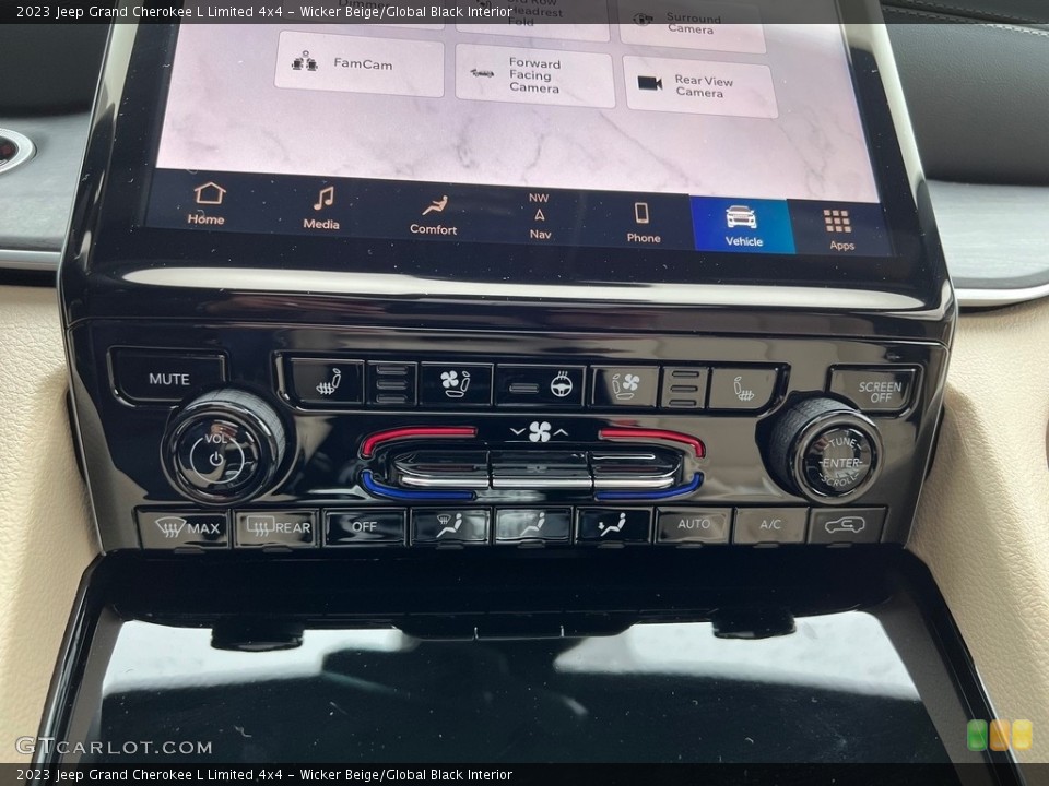 Wicker Beige/Global Black Interior Controls for the 2023 Jeep Grand Cherokee L Limited 4x4 #146173002