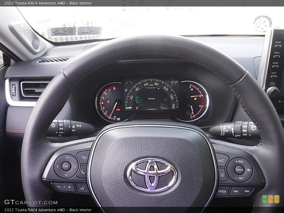 Black Interior Steering Wheel for the 2022 Toyota RAV4 Adventure AWD #146173600