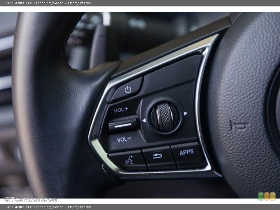 Ebony Interior Steering Wheel for the 2021 Acura TLX Technology Sedan #146173614