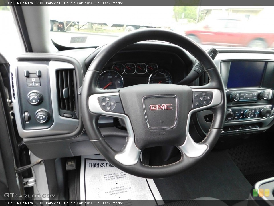 Jet Black Interior Steering Wheel for the 2019 GMC Sierra 1500 Limited SLE Double Cab 4WD #146174958