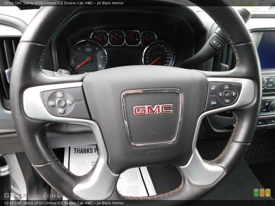 Jet Black Interior Steering Wheel for the 2019 GMC Sierra 1500 Limited SLE Double Cab 4WD #146174985