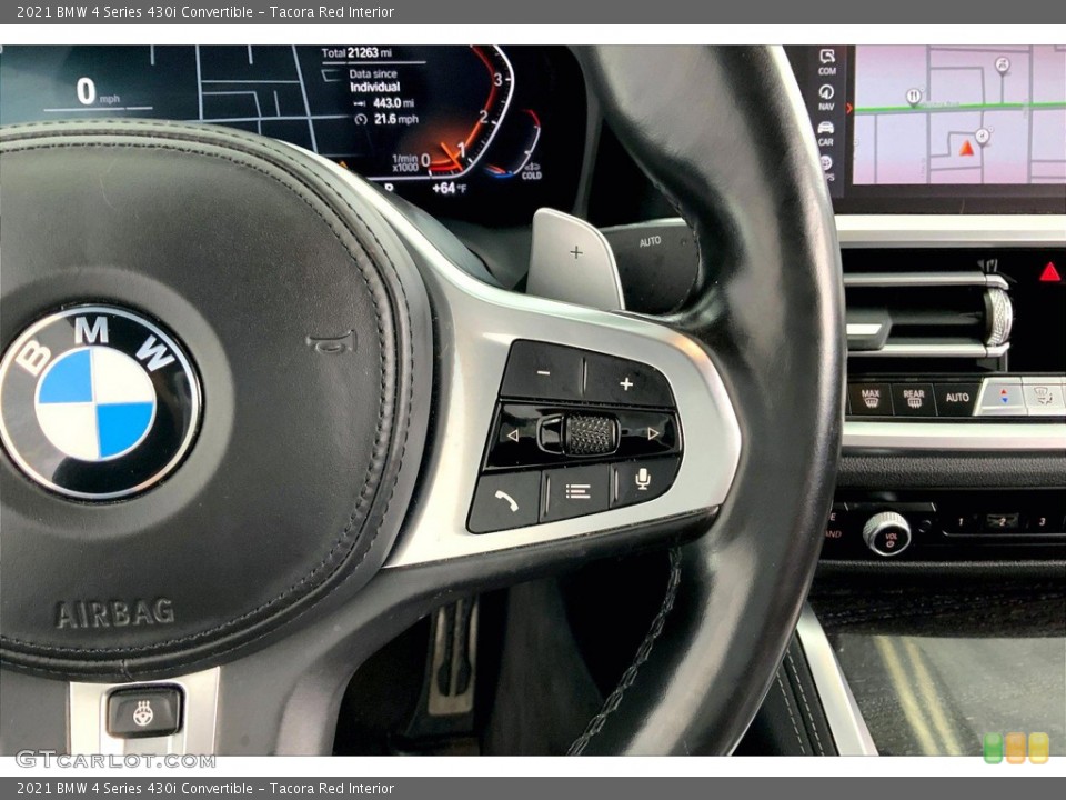 Tacora Red Interior Steering Wheel for the 2021 BMW 4 Series 430i Convertible #146175072