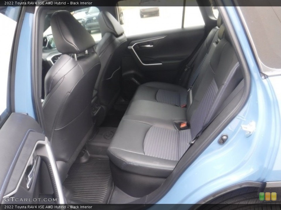 Black Interior Rear Seat for the 2022 Toyota RAV4 XSE AWD Hybrid #146175348