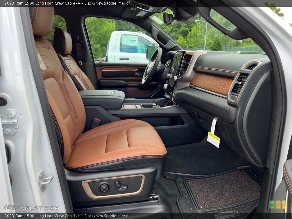Black/New Saddle Interior Front Seat for the 2023 Ram 1500 Long Horn Crew Cab 4x4 #146175909