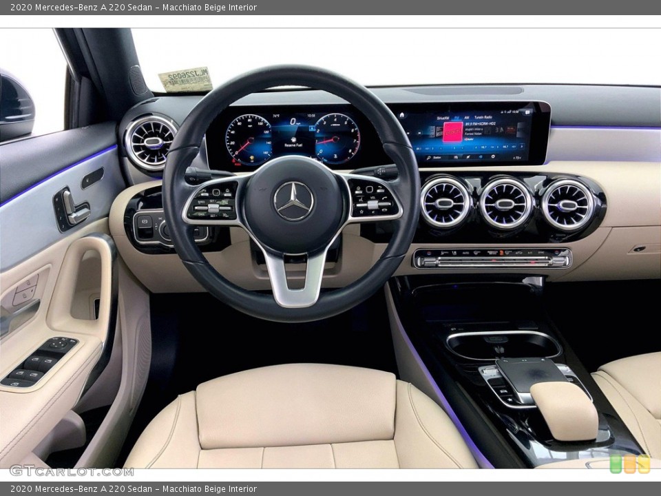 Macchiato Beige Interior Dashboard for the 2020 Mercedes-Benz A 220 Sedan #146176386