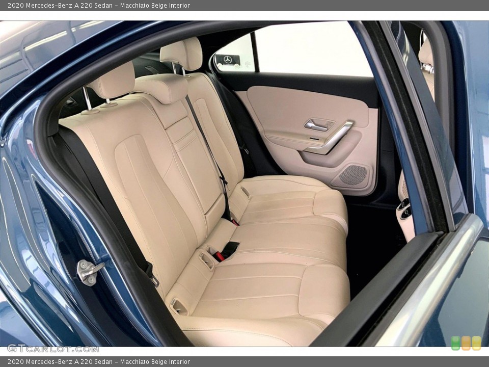 Macchiato Beige Interior Rear Seat for the 2020 Mercedes-Benz A 220 Sedan #146176764