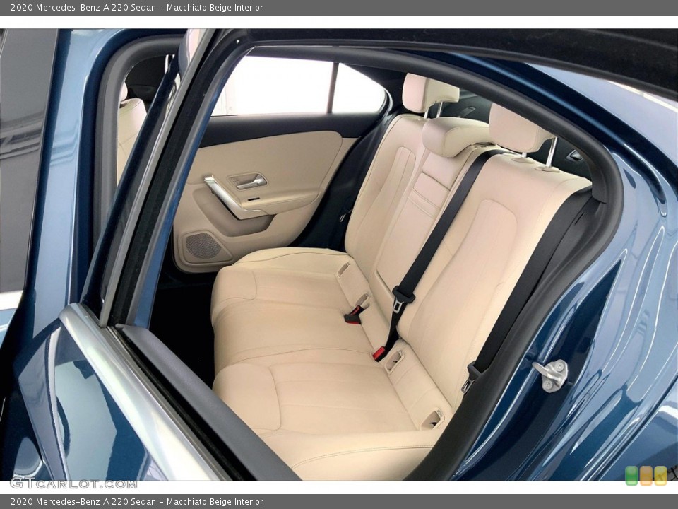 Macchiato Beige Interior Rear Seat for the 2020 Mercedes-Benz A 220 Sedan #146176789