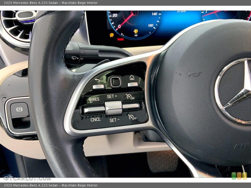 Macchiato Beige Interior Steering Wheel for the 2020 Mercedes-Benz A 220 Sedan #146176815