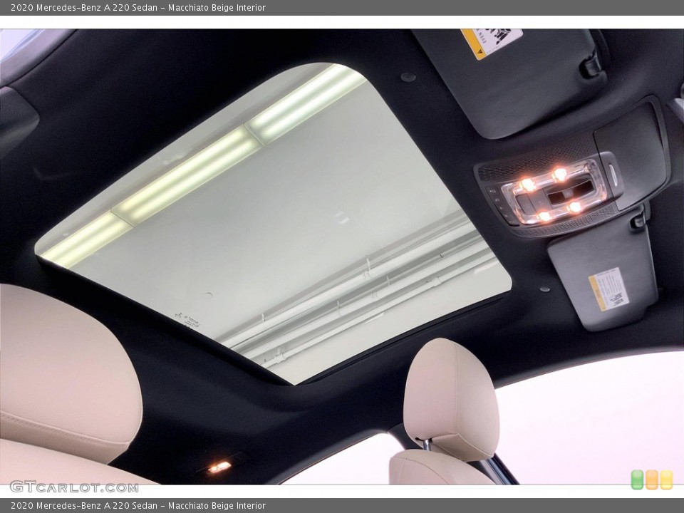 Macchiato Beige Interior Sunroof for the 2020 Mercedes-Benz A 220 Sedan #146176905