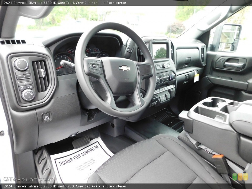 Jet Black Interior Photo for the 2024 Chevrolet Silverado 3500HD Work Truck Crew Cab 4x4 #146178198