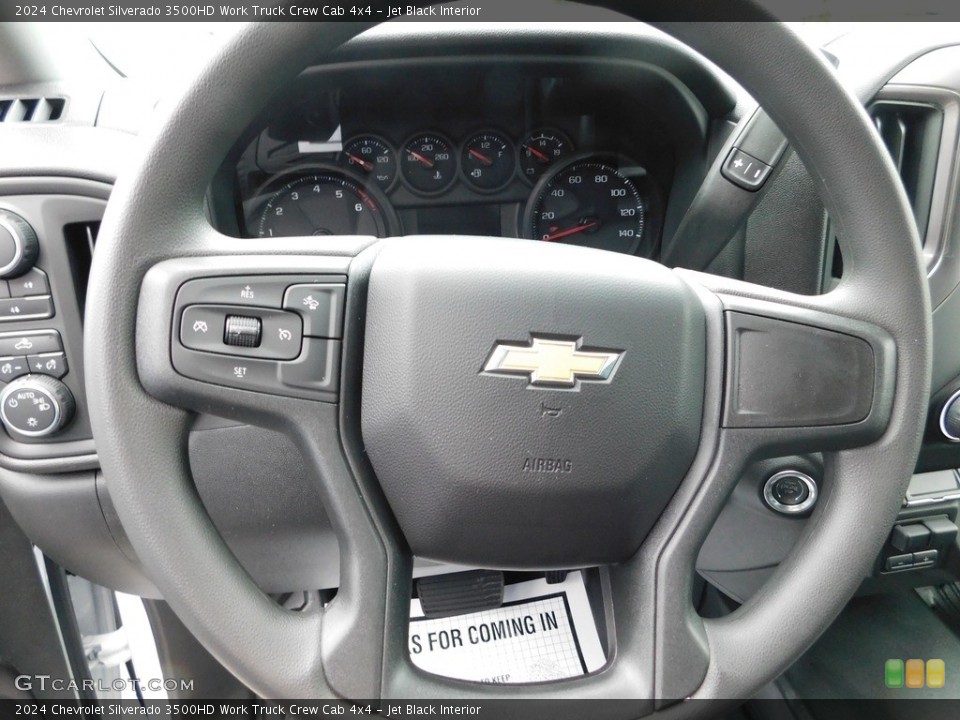 Jet Black Interior Steering Wheel for the 2024 Chevrolet Silverado 3500HD Work Truck Crew Cab 4x4 #146178246